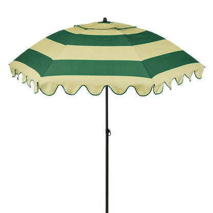 Parasol groen gestreept met kantelfunctie 195 cm