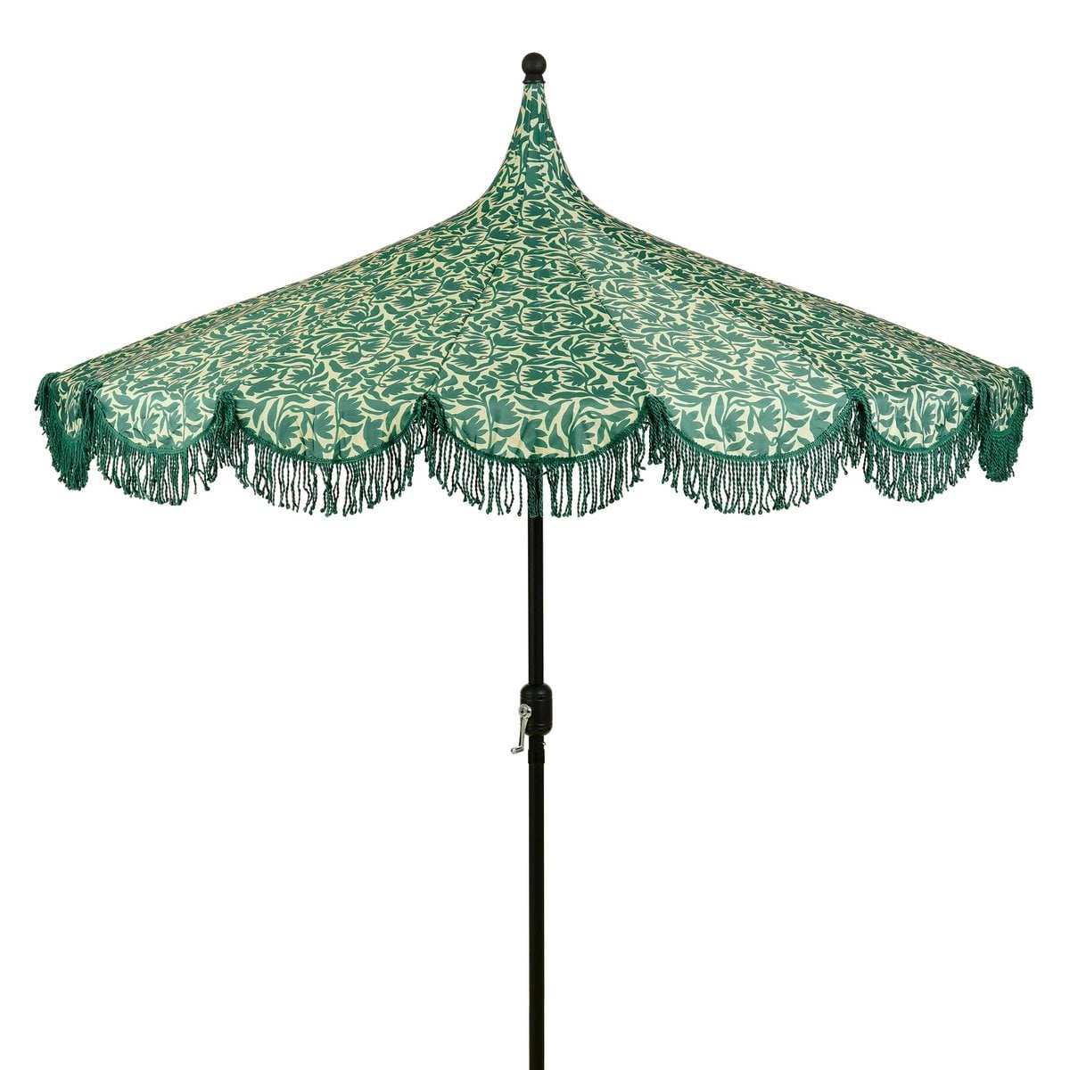 Parasol groen met franjes 235 cm