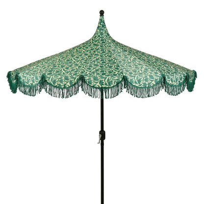 Parasol groen met franjes 235 cm