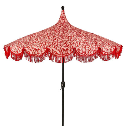 Parasol met franjes rood 238 cm Kelly