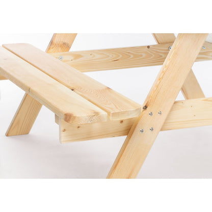 Closeup detail van de houten Picknickbank Nicki for 4 Maxi