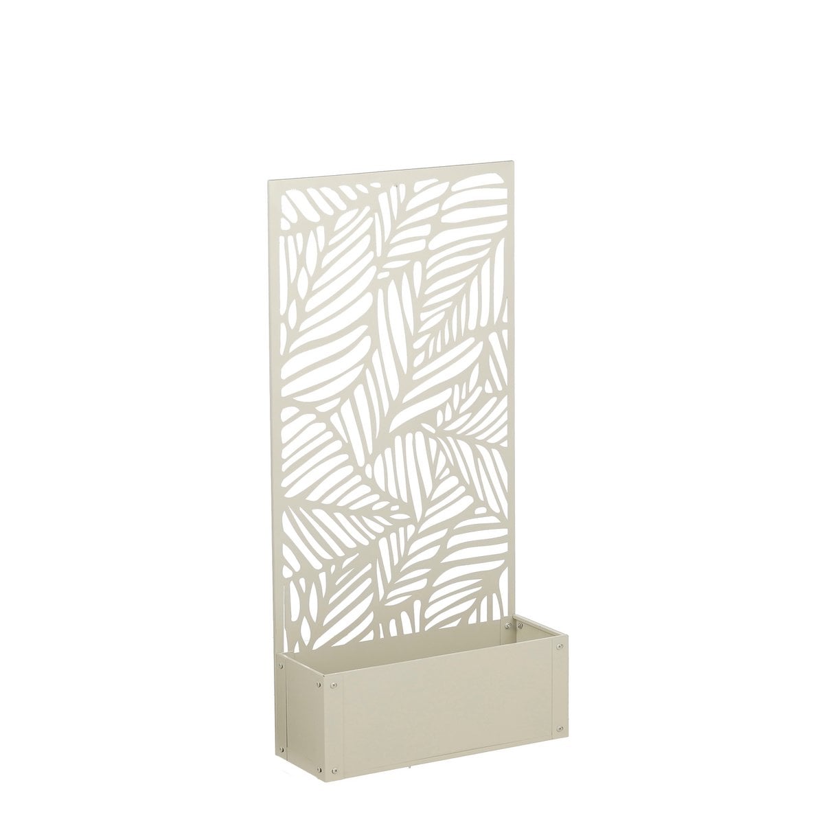 Plantenbak met klimrek gebroken wit metaal 118 cm Sapri