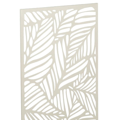 Plantenbak met klimrek gebroken wit metaal 118 cm Sapri, detail van het motief van het hek