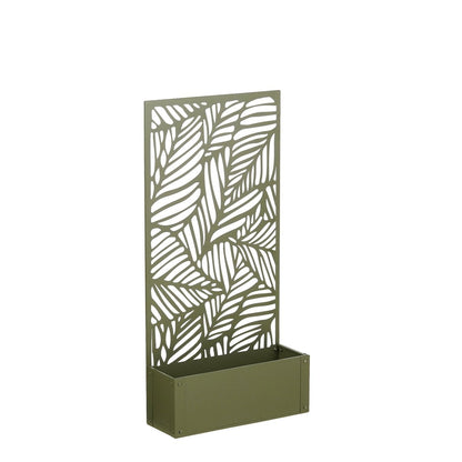 Plantenbak met klimrek groen metaal 118 cm Sapri