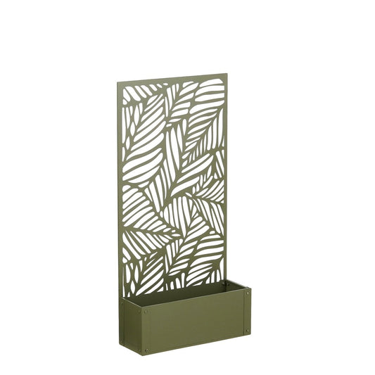 Plantenbak met klimrek groen metaal 118 cm Sapri