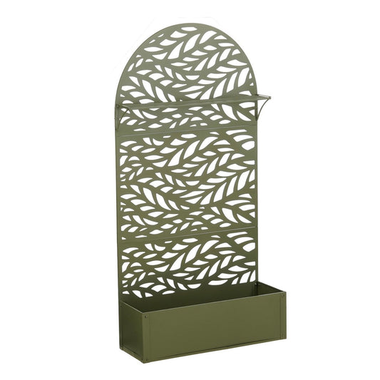 Plantenbak met klimrek groen metaal 180 cm Sapri
