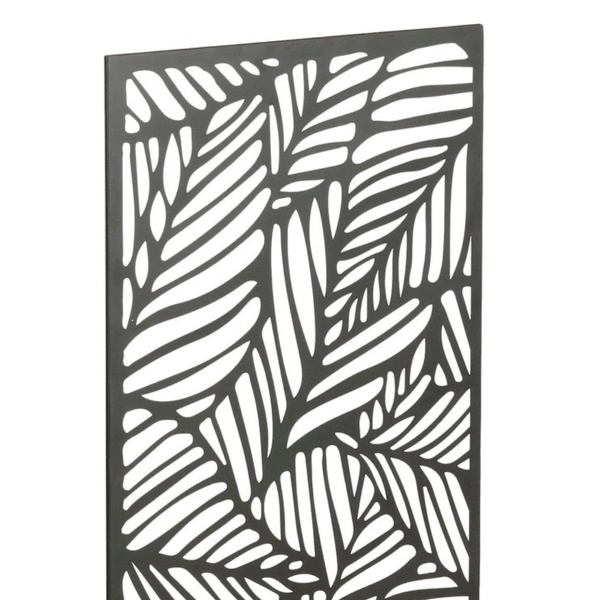 Plantenbak met klimrek zwart metaal 118 cm Sapri, detail van het motief van het rek