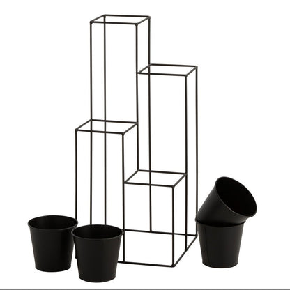 Plantenstandaard of Bloemenrek Zwart van J Line