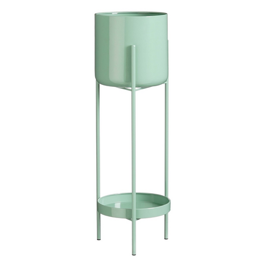 Plantenstandaard met pot groen 60 cm Colyn op wit achtergrond