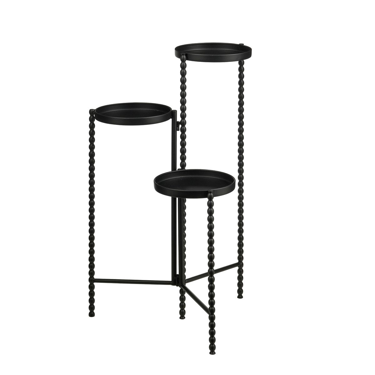 Plantenstandaard zwart metaal hoog 70 cm Salvo