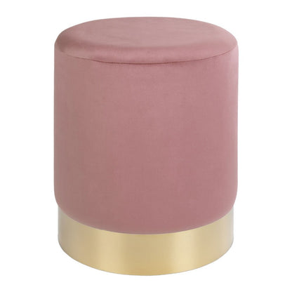 Productfoto Fluwelen roze poef Gamby