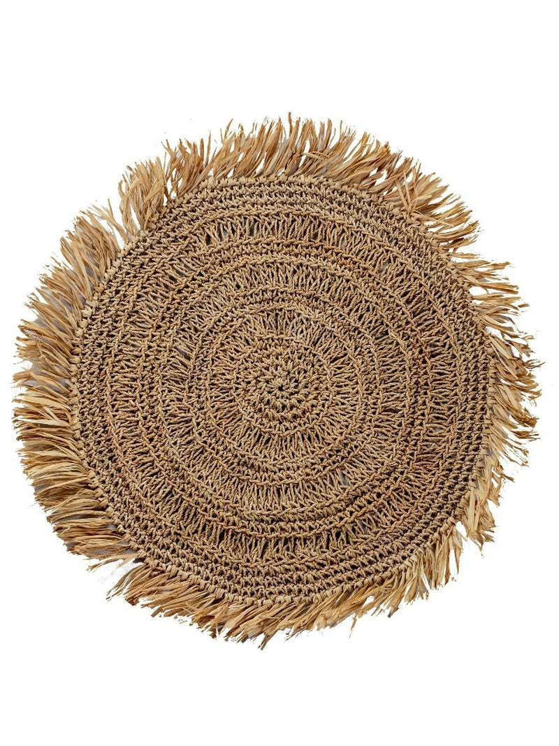 Raffia placemat Waisai op wit achtergrond