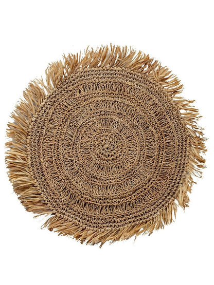 Raffia placemat Waisai op wit achtergrond