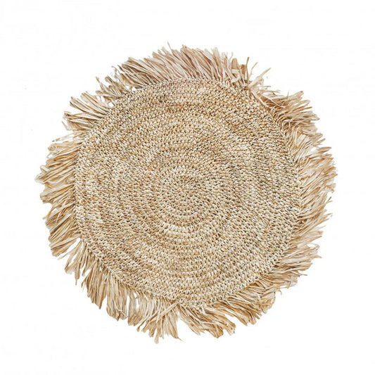 Raffia placemat rond naturel 45 cm