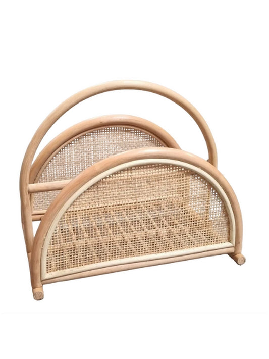 Rotan boho tijdschriftenhouder Alor