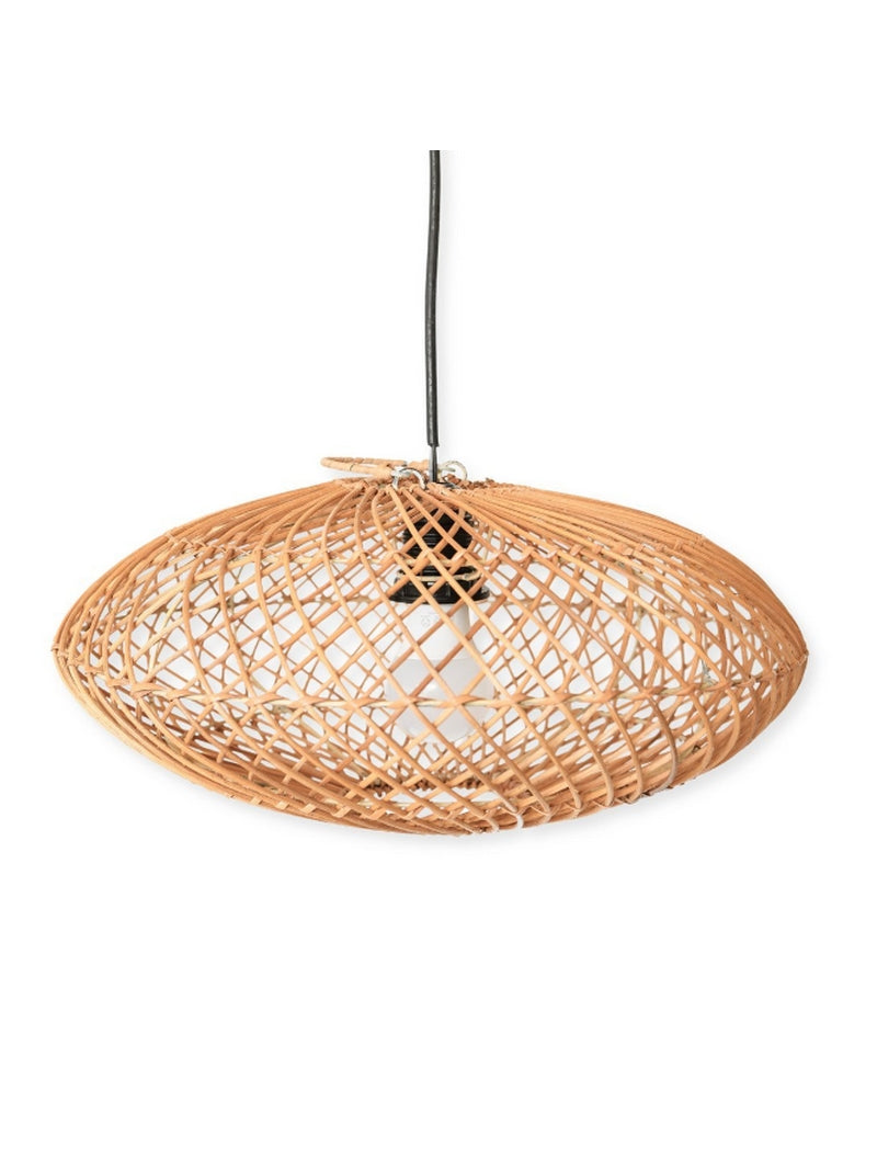 Rotan lampenkap Arana op wit achtergrond