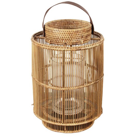 Rotan lantaarn beige 25x40 cm Loterijen
