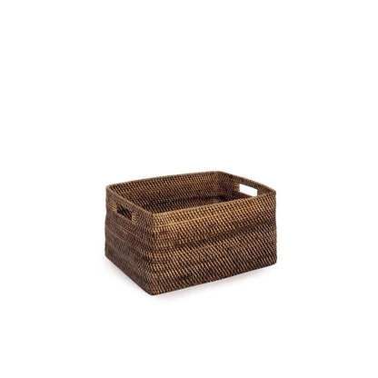 Rotan magazine mand bruin 31 cm