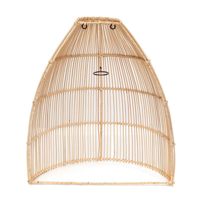 Binnenzijde van de rotan wandlamp Lalo met zichtbare structuur