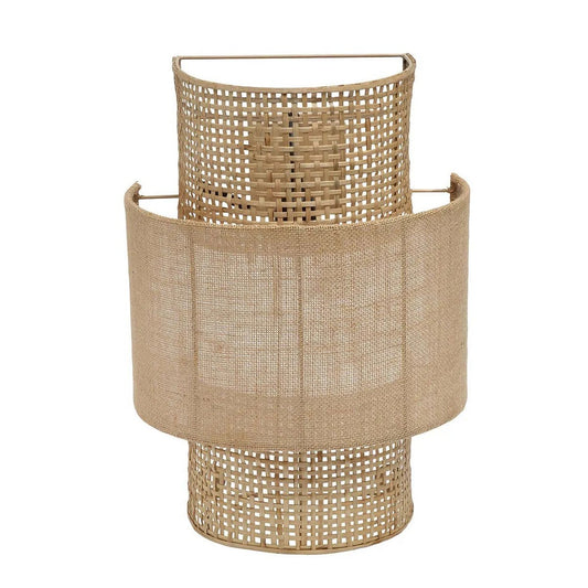 Rotan wandlamp beige Bolly Jute