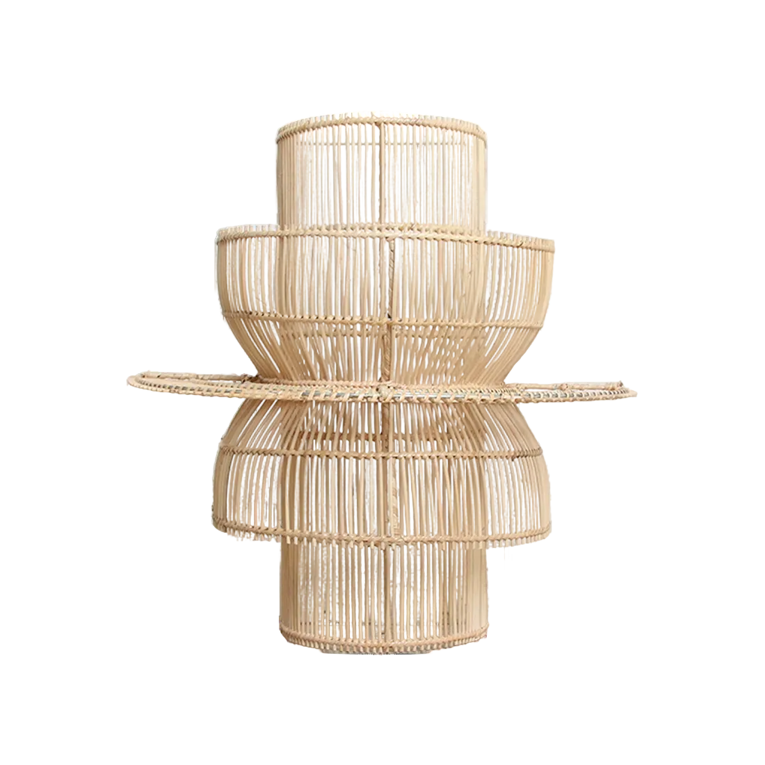 Rotan wandlamp naturel Saturn