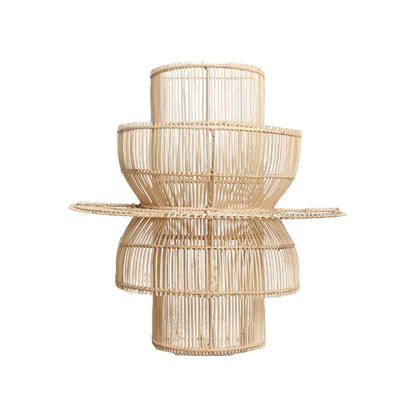 Rotan wandlamp naturel Saturn
