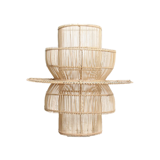 Rotan wandlamp naturel Saturn