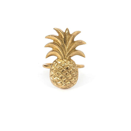 Servetring goud ananas