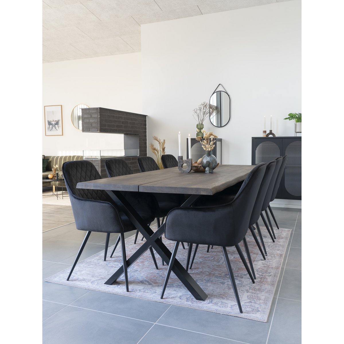 Stalen spiegel Trapani 35 X 60 in modern chic interieur