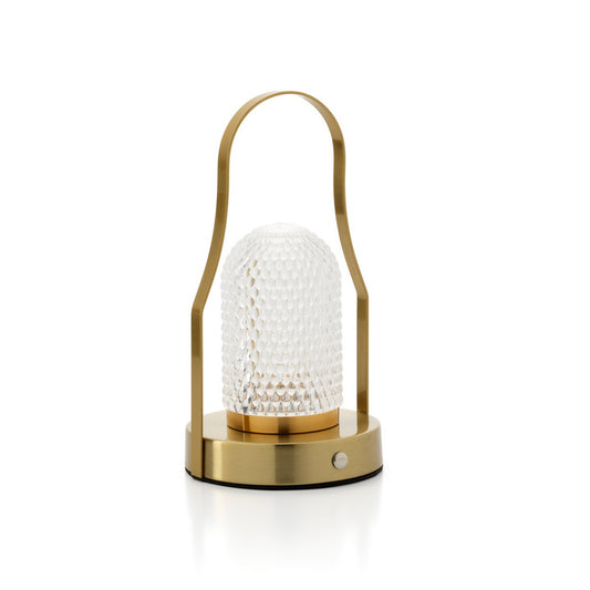 Tafellamp messing LED USB 23,5 cm Lampuccino