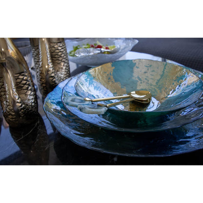Tafelsetting met gouden saladebestek van Luben