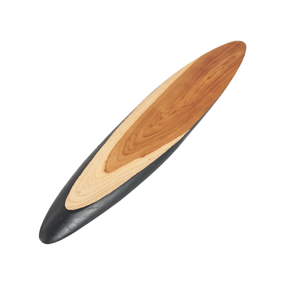Teakhouten borrelplank ovaal naturel zwart 100 cm Bondi