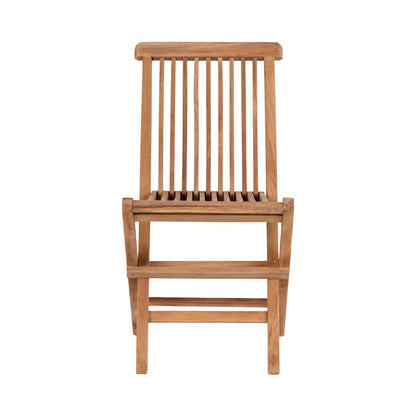 Vooraanzicht van de Toledo kinderstoel van teak