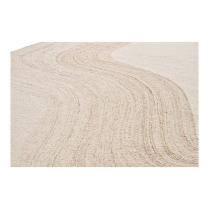 Textuur in closeup van het vloerkleed beige van handgetuft wol 160x230 cm Brief