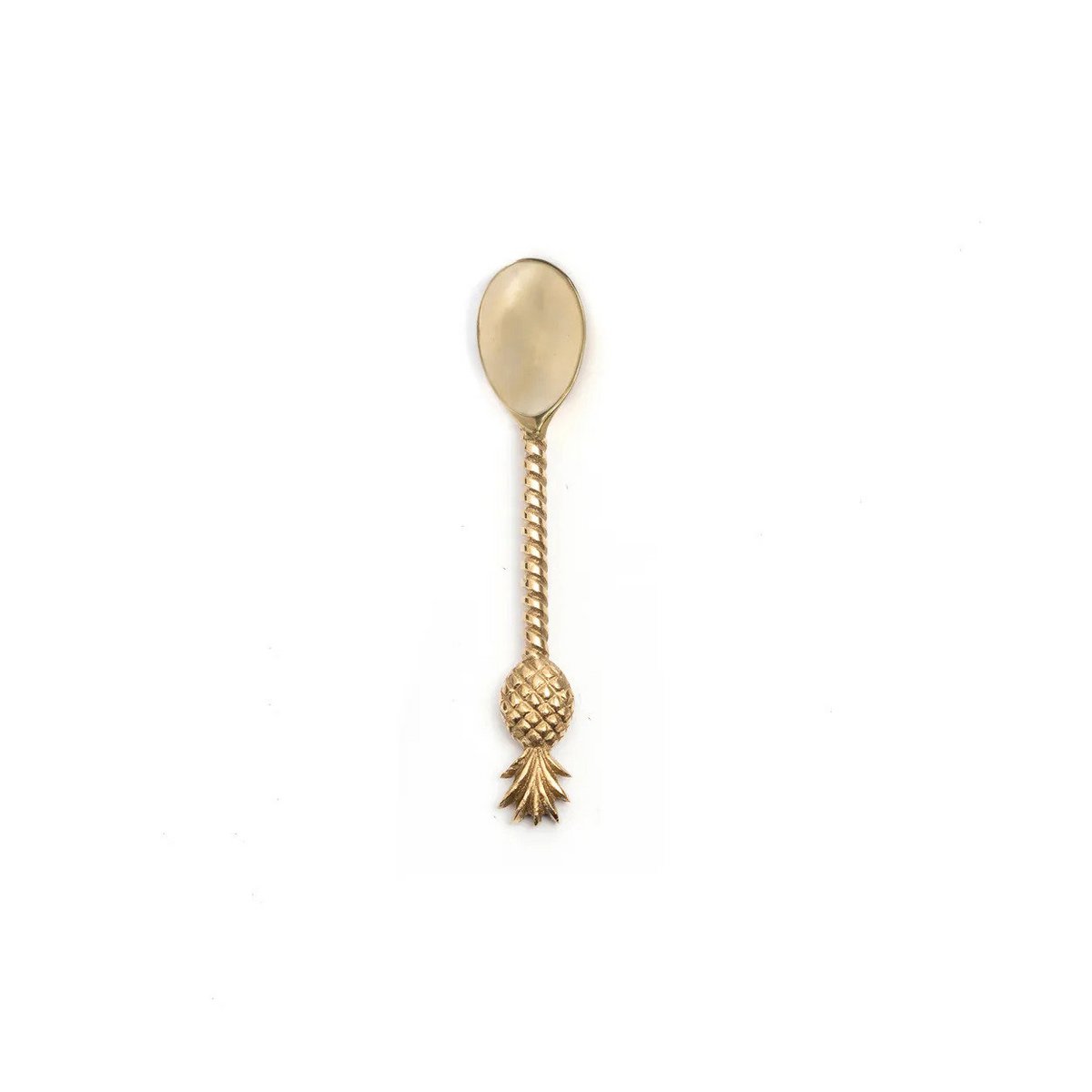 Theelepel goud met ananas