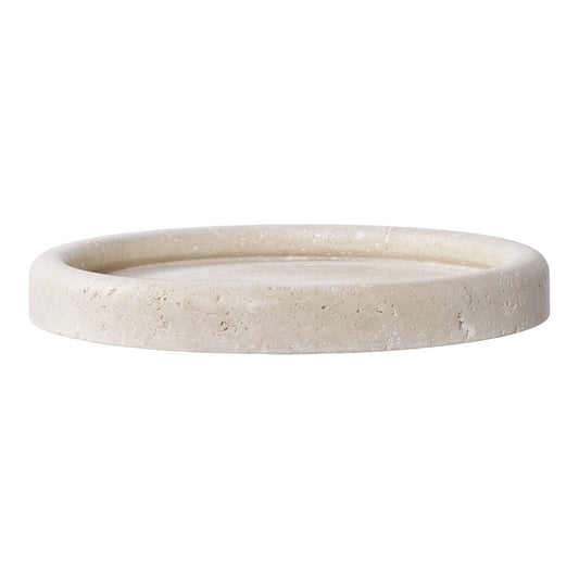 Travertijn dienblad naturel rond 25,5 cm