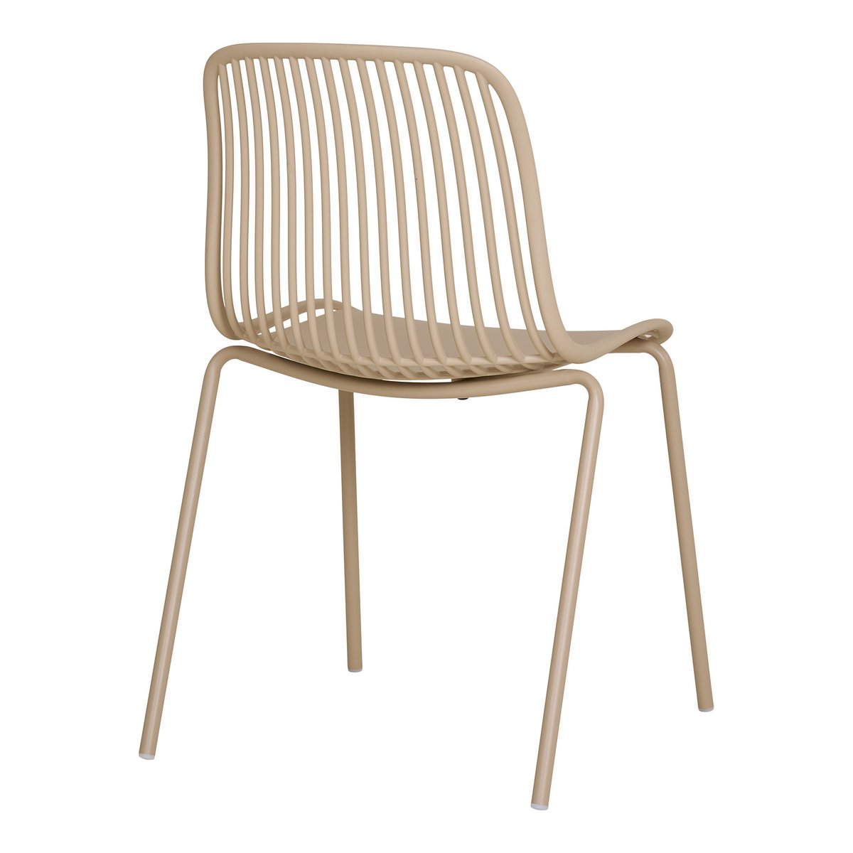 Tuinstoel beige 55x82 cm set van 4 Branson Garden van de achterkant