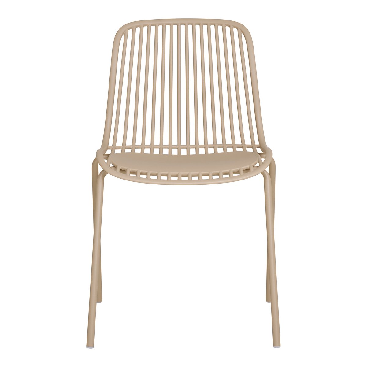 Tuinstoel beige 55x82 cm set van 4 Branson Garden van de voorkant