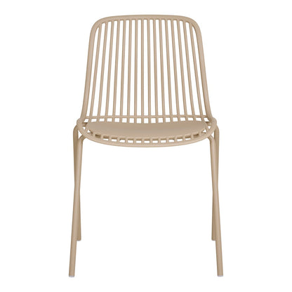 Tuinstoel beige 55x82 cm set van 4 Branson Garden van de voorkant