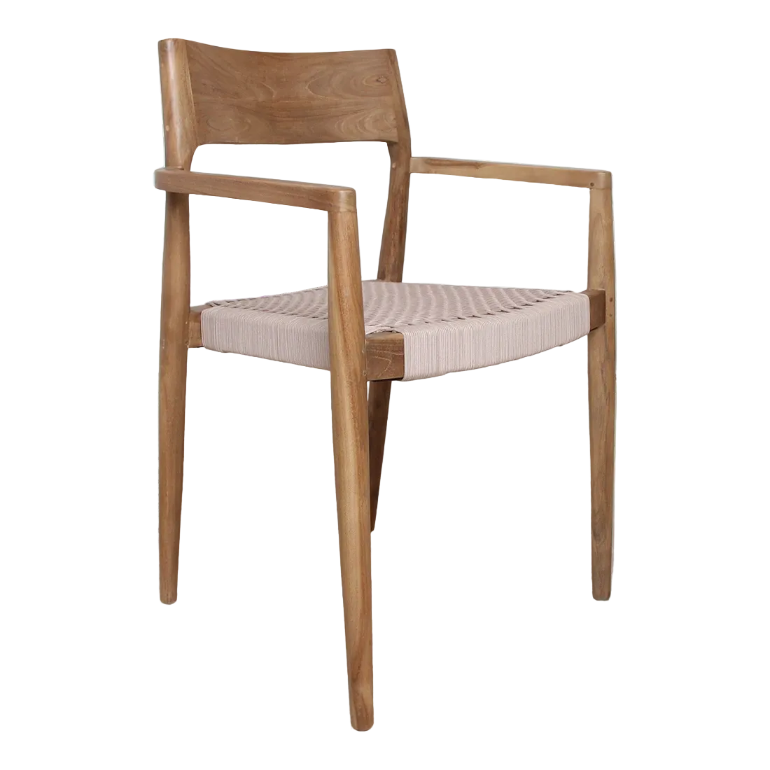 Tuinstoel teak donker met armleuning Freya