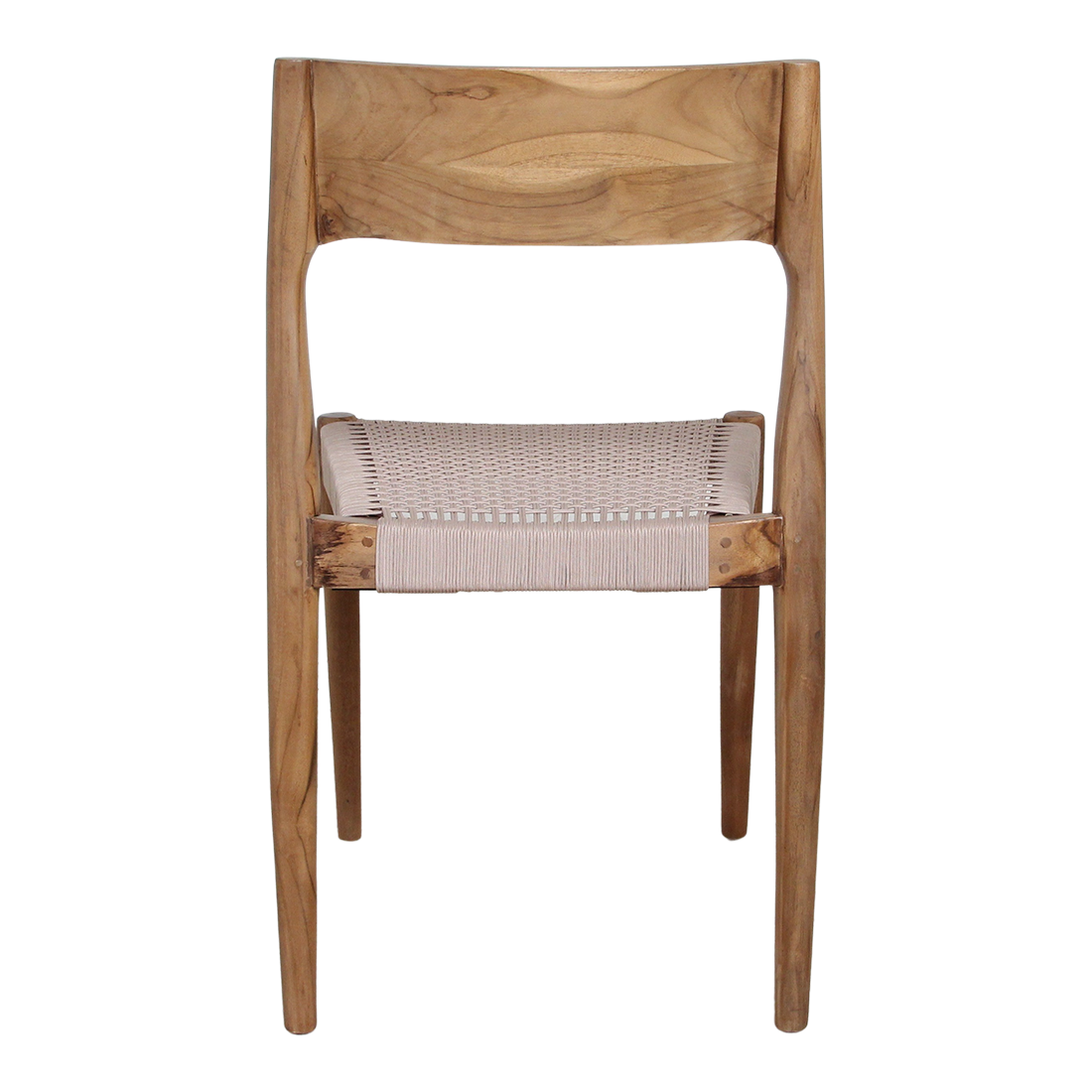 Tuinstoel teak donker naturel Freya vanaf de achterkant