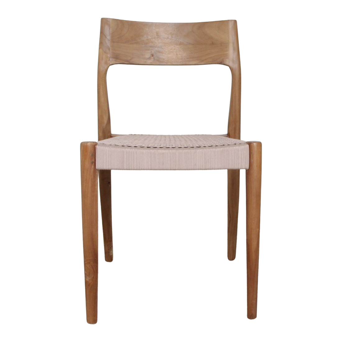 Tuinstoel teak donker naturel Freya vanaf de voorkant