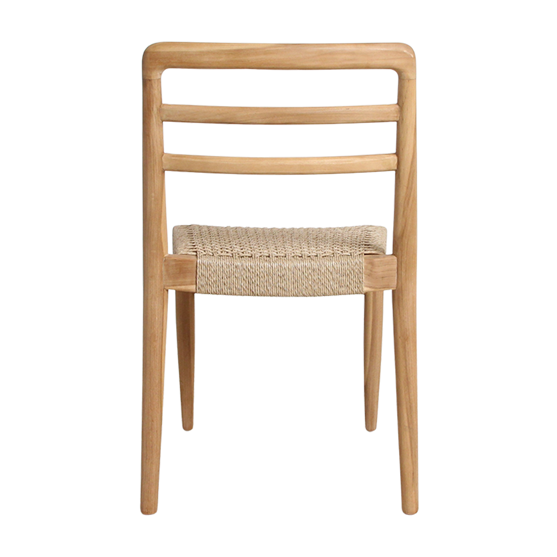 Tuinstoel teak in naturel Verano van de achterkant