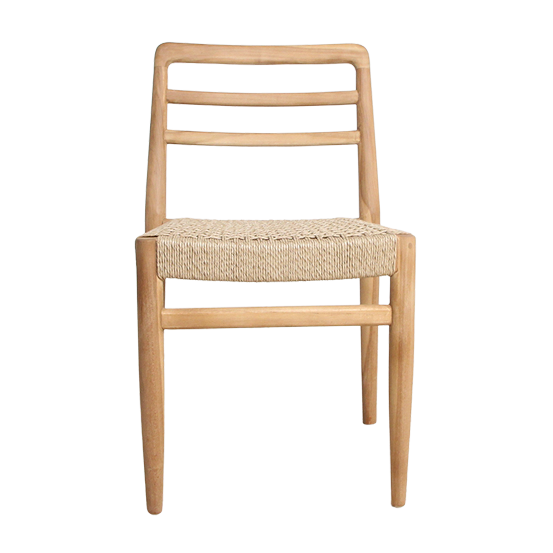 Tuinstoel teak in naturel Verano van de voorkant