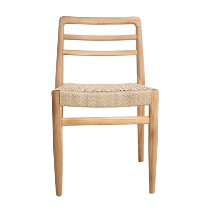 Tuinstoel teak in naturel Verano van de voorkant