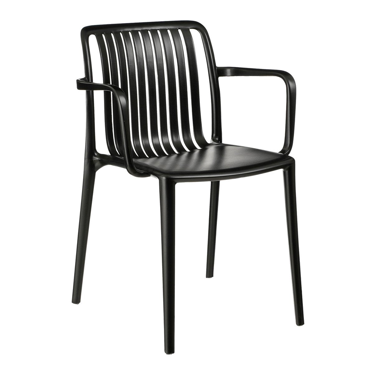 Tuinstoel zwart met armleuningen 53x77,5 cm Paloma