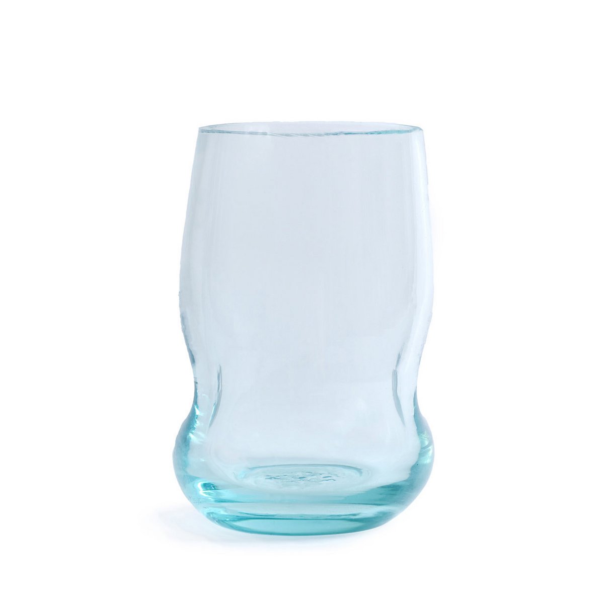 Waterglas gerecycled glas blauw 11 cm