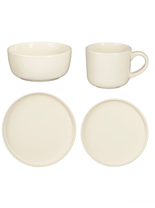 Witte keramieken serviesset Ozzo