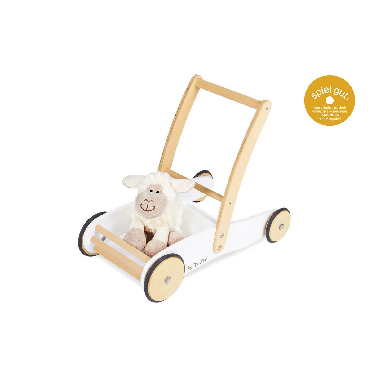Houten baby walker Uli met verstelbaar remsysteem detail