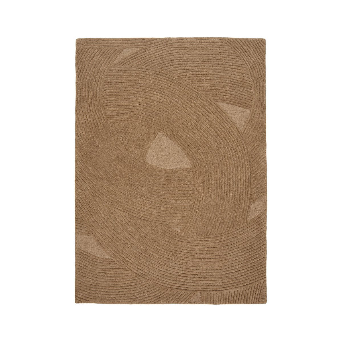 Wollen vloerkleed bruin 160x230 cm Pune